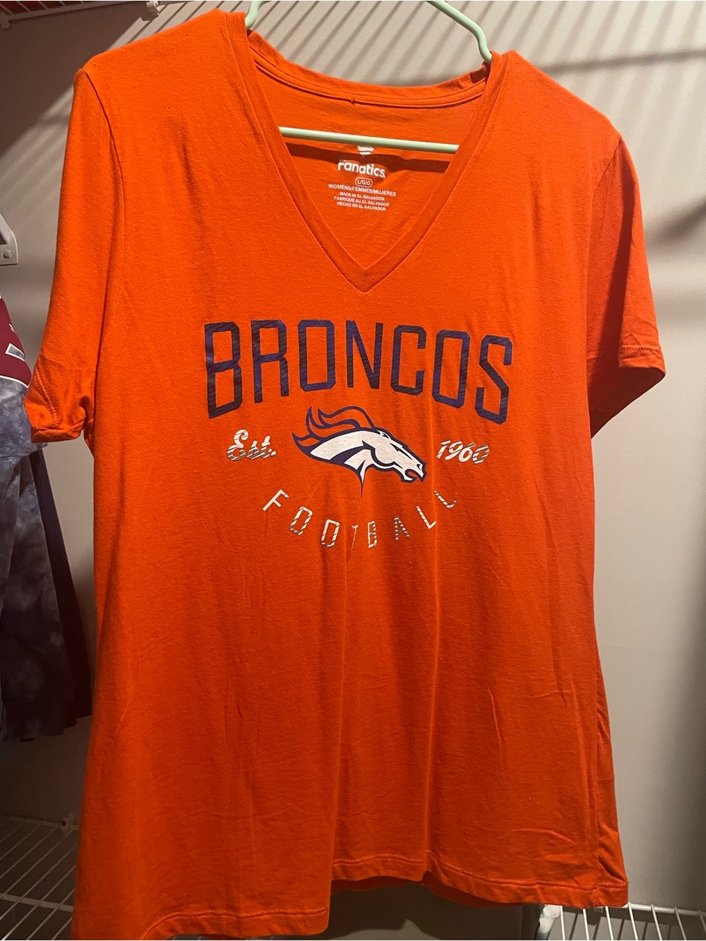 Fanatics Women's Orange V-Neck Team Tee